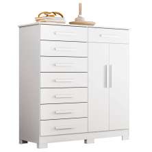 Cômoda Sapateira 8 Gavetas 2 Portas 125cm Verona Branco - Albatroz