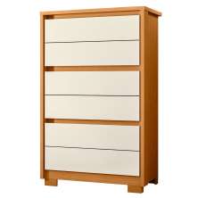 Cômoda para Quarto 6 Gavetas MDP Duo Cinamomo/Off White