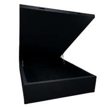 Cama Box Baú Casal com 48cm de altura -  Super Reforçada. Corino Linho