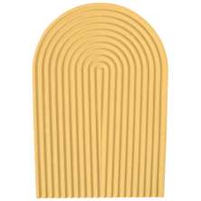 Bandeja Decorativa Arco 19cm em Cimento Artesanal - Amarelo