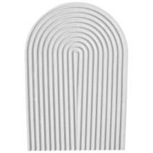 Bandeja Decorativa Arco 19cm em Cimento Artesanal - Branco