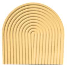 Bandeja Decorativa Arco 22cm em Cimento Artesanal - Amarelo