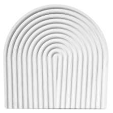 Bandeja Decorativa Arco 22cm em Cimento Artesanal - Branco