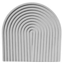 Bandeja Decorativa Arco 22cm em Cimento Artesanal - Cinza