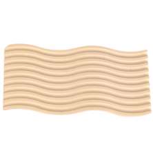 Bandeja Decorativa Ondas Artesanal M 25x12cm Em Resina Mineral - Palha