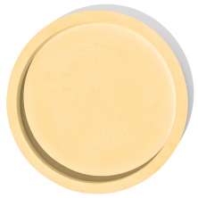 Bandeja Decorativa Redonda 24cm em Cimento Artesanal - Amarelo