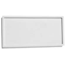 Bandeja Decorativa Retangular 23,5cm em Cimento Artesanal - Branco