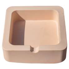 Cinzeiro Quadrado 9cm Aleta Artesanal Em Cimento - Palha