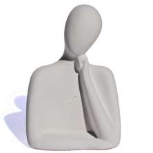 Estátua Decorativa Família Mãe 8cm em Cimento Artesanal - Cinza
