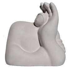 Estátua Decorativa Gigante Admirado Artesanal 9,5x9,5 cm Em Cimento - Cinza