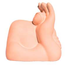 Estátua Decorativa Gigante Admirado Artesanal 9,5x9,5 cm Em Cimento - Laranja