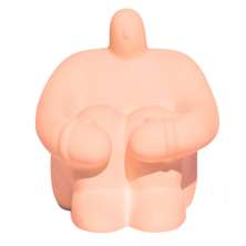 Estátua Decorativa Gigante Pensativo Artesanal 9,5x8,5cm Em Cimento - Laranja