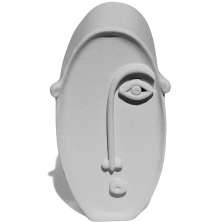 Estátua Decorativa Nórdico Olhar 10cm em Cimento - Cinza