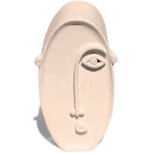 Estátua Decorativa Nórdico Olhar 10cm em Cimento - Palha