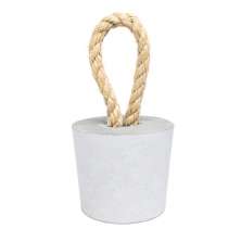 Peso de Porta Artesanal 1,3Kg Concreto com Base Anti Risco - Cinza