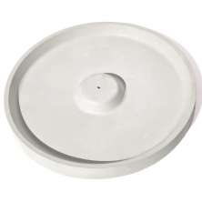 Porta Incenso Artesanal Redondo Liso 15cm em Cimento - Branco