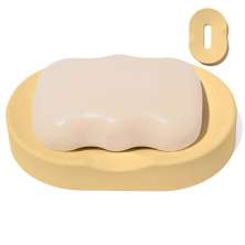 Saboneteira Porta Sabonete Banheiro Oval 11cm em Cimento - Amarelo