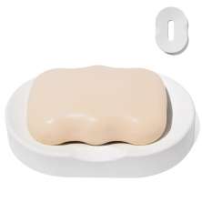 Saboneteira Porta Sabonete Banheiro Oval 11cm em Cimento - Branco