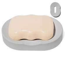 Saboneteira Porta Sabonete Banheiro Oval 11cm em Cimento - Cinza
