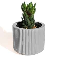 Vaso Decorativo Contemporâneo 7cm Em Cimento Artesanal  - Cinza