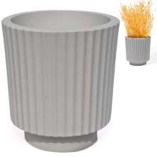 Vaso Decorativo Garrafa Grécia 9,5cm Cimento Artesanal - Cinza
