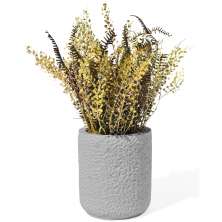 Vaso Decorativo Texturizado 10cm em Cimento Artesanal - Cinza