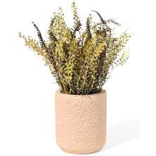 Vaso Decorativo Texturizado 10cm em Cimento Artesanal - Palha