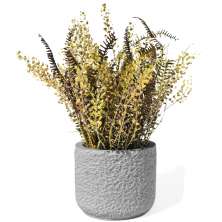 Vaso Decorativo Texturizado 9cm em Cimento Artesanal - Cinza