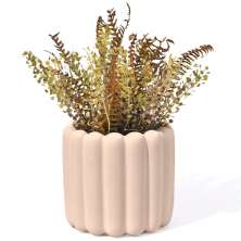 Vaso Decorativo Tulipa 8cm Artesanal em Cimento - Palha