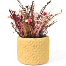 Vaso Estados Artesanal Decor 10cm Rio de Janeiro em Cimento - Amarelo