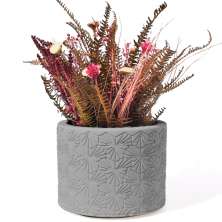 Vaso Estados Artesanal Decorativo 10cm Bahia em Cimento - Cinza