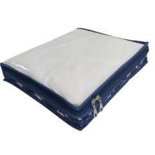 Caixa Organizadora de Lençol Tam PP Nylon PVC Floral Az