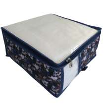 Caixa Organizadora de Toalha Tam M Nylon PVC Floral Az