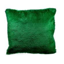 Capa de almofada 45x45 verde felpuda premium
