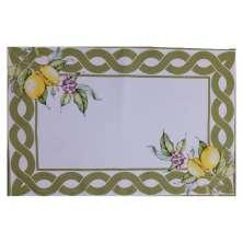 Jogo 2 Lugar Americano luxo designer decorativo Limão branco/verde