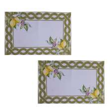 Jogo 2 Lugar Americano tecido retangular estampado decorativo