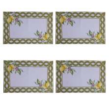Jogo 4 Lugar Americano tecido retangular estampado decorativo