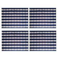 Jogo 4 Lugares Americanos 50x37 xadrez azul mesa posta
