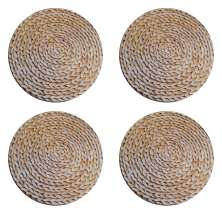 Jogo 4 capas sousplat mesa decorativo 35x35 Sisal designer bege