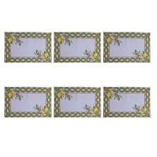 Jogo 6 Lugar Americano tecido retangular estampado decorativo