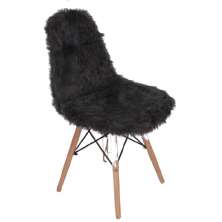 Kit 2 Capas felpuda para cadeira eames Cinza pelo alto