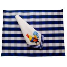 Kit 2 guardanapo + 2 lugar americano luxo designer azul mesa