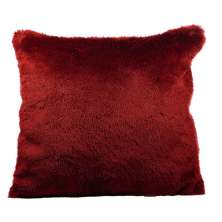 Kit 4 capas felpuda para almofada 45x45 bordô pelo baixo