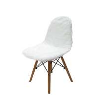 Kit 6 Capas para cadeira eiffel design felpudo Branco