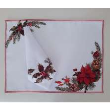 Kit 6 guardanapo + 6 lugar americano decorado premium Folhas