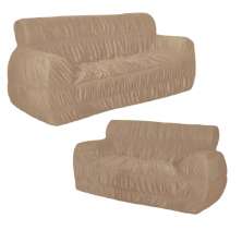 Kit Capa p/ Sofá 2 e 3 Lugares protege premium tecido Bege