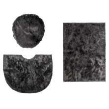 Kit banheiro 3 peças Grafiti Shaggy decorativo premium luxoA