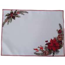 Lugar Americano tecido retangular estampado decorativo Folhas