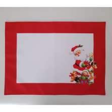 Lugar Americano tecido retangular estampado decorativo Papai Noel