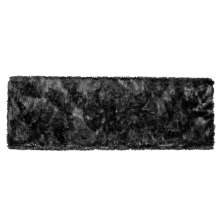Peseira 2,30x0,60 Preta Shaggy Peluda Premium zíper A